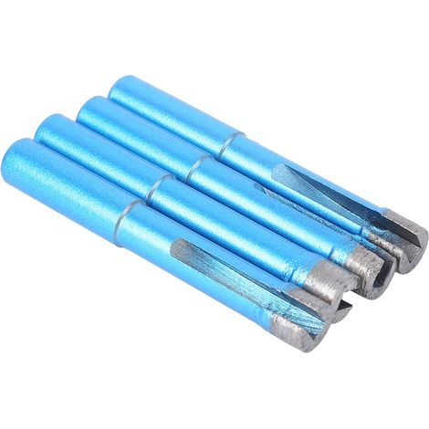 Lot de 4 forets diamantés bleus de 10 mm pour granit, béton et marbre. (1/5)