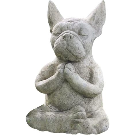 Décoration de jardin, statue de jardin, ornement d'extérieur, statue de bouledogue, ornement de méditation, mémorial