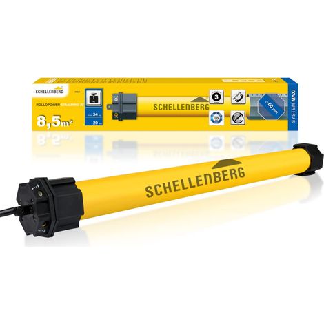 Schellenberg 20621 Motore tapparelle elettriche Maxi Standard 20 Nm, fino a 8,5 m² di superficie della tapparella, motore tubolare per albero da 60 mm, 34 kg di forza di trazione, set completo (1/5)