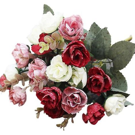 rose artificielle pour décoration de jardin, fête, mariage ou vacances à faire soi-mêmerouge (1/5)