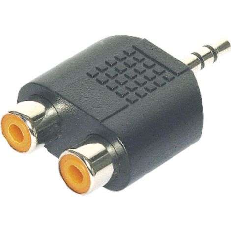Fiche 2xRCA femelles vers Jack 3.5 male - Stereo