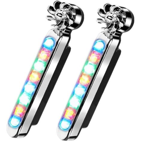 2 Pièces Décorations LED Réglables pour Phares de Voiture, Scooter, Moto, Camion, SUV, Berline, Vélo – Éclairage Extérieur Route et Camping (1/5)