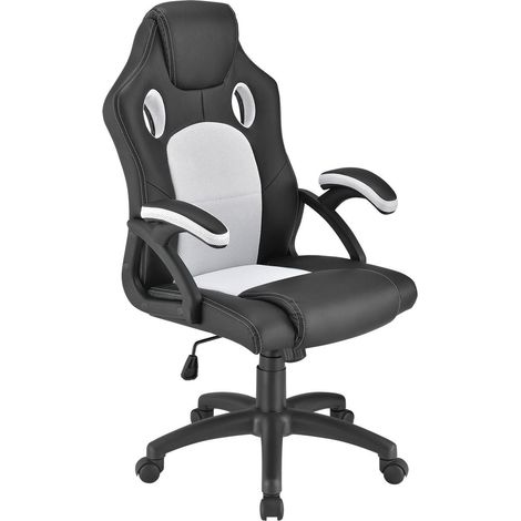 Sedia da scrivania da corsa Montreal   Bianco  Sedia da scrivania imbottita con schienale regolabile (1/2)
