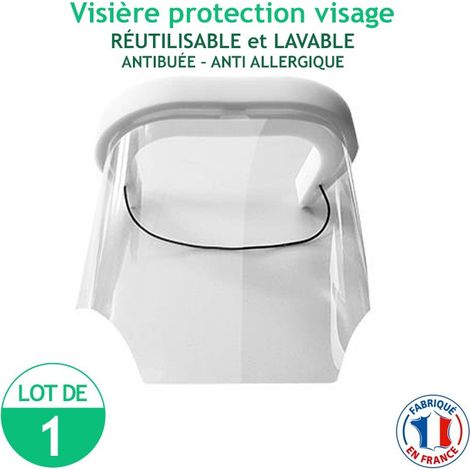 Visià¨re protection visage - réutilisable et lavable - antibuée - anti Allergique