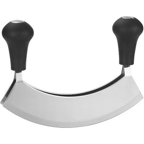 PA Schaukelzerkleinerer, Kräutermesser, Hackmesser, Halbmondzerkleinerer, Rundmondzerkleinerer, Doppelklingen-Kräuterschneider, Zerkleinerer, Handzerkleinerer, Gemüsezerkleinerer, Kräutermess (1/4)