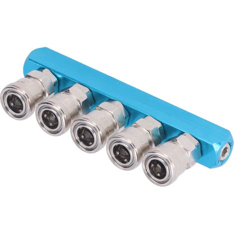 G1/4 Luftverteiler, gerader pneumatischer Schlauchverteiler, Verteiler mit SML-5-Anschluss (1/5)