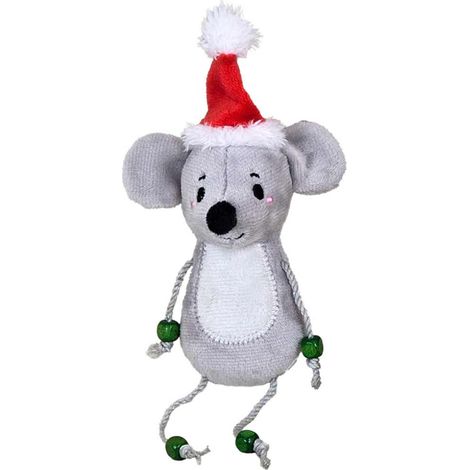 Nobby Katzenspielzeug Xmas Maus 20 cm grau