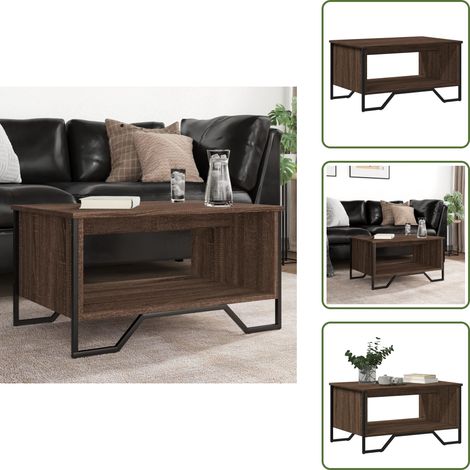 Couchtisch Braun Eichen-Optik 75x51x40 cm Holzwerkstoff - Couchtisch - Couchtische - Couchtisch Niedrig - Tisch (1/5)