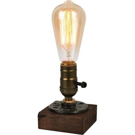 Base de lampe de table industrielle vintage pour ampoule Edison E26, lampe décorative antique de style steampunk, chevet décoratif de lampe de table vintage, pour bar de café de chambre à coucher de s (1/5)