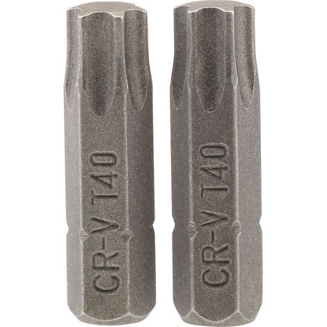 Draper T40 1/4 Hex. Draper TX-STAR&174 Insert Bit 25mm Long x 2 (66437)