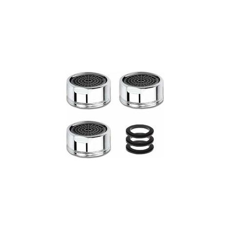 Aireador de grifo M20, paquete de 3 aireadores de grifo con filtro de acero inoxidable, ahorradores de agua, rosca macho de 20 mm.