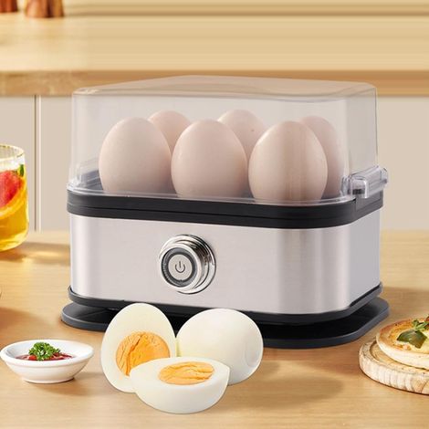 Cuiseur d'œufs électrique 6 automatique acier inoxydable 6 en 1 (1/4)