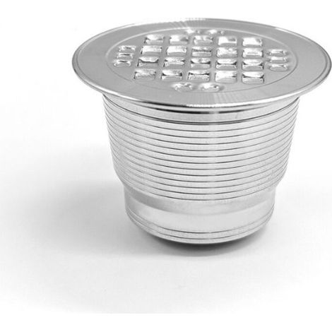 Capsules de café expresso rechargeables en métal pour machines réutilisables et durables (type à trou carré)