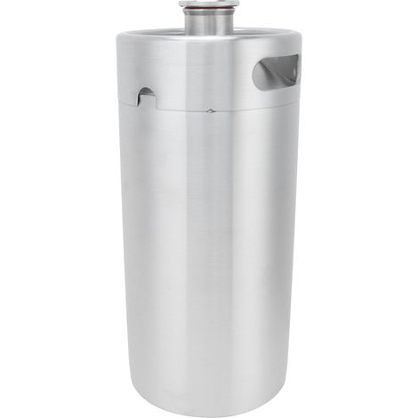 Mini-Bierfass aus Edelstahl (3,6 l) mit Deckel für den Heim-, Hotel- und Brauereibedarf. (1/5)