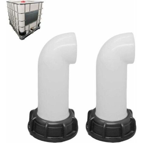 2 pcs Buse de réservoir d'eau Valve,Vanne Cuve a Eau, Adaptateur de Réservoir d'eau IBC 60mm,pour Réservoir IBC Mort(Blanc) (1/4)