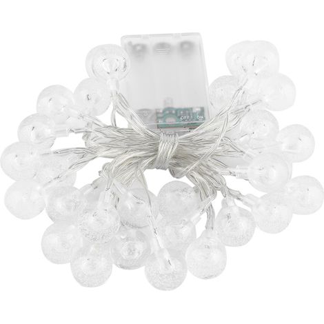 Guirnalda De Luces Led - 30 Bombillas Esféricas Cristal - 3 Metros - Luz Cálida Fija Y Parpadeante - IP54 - Para Decoración De Fiesta Navidad Boda (1/5)