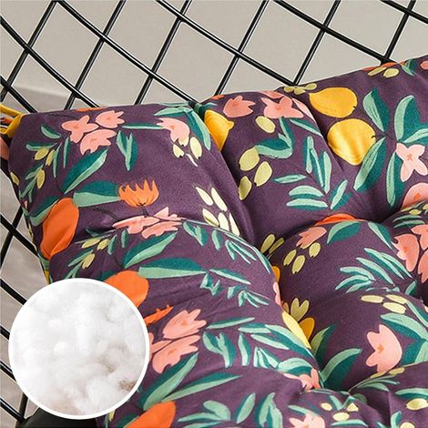 Set of 1 Chair Pad, Printed Chair Pad, Indoor Chair Cushions, Washable Chair Cushion, Outdoor Chair Covers, Chair Cushions (40cm, Burgundy) (1/5)