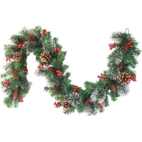 Guirlande En Rotin PVC - 2,7 M - Décoration De Cheminée Pour Noël - 1 Pièce (1/5)