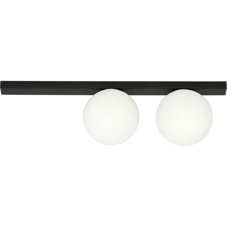 Plafoniera Emibig FIT 2, 2xE14 nero/bianco 60cm metallo (1/5)