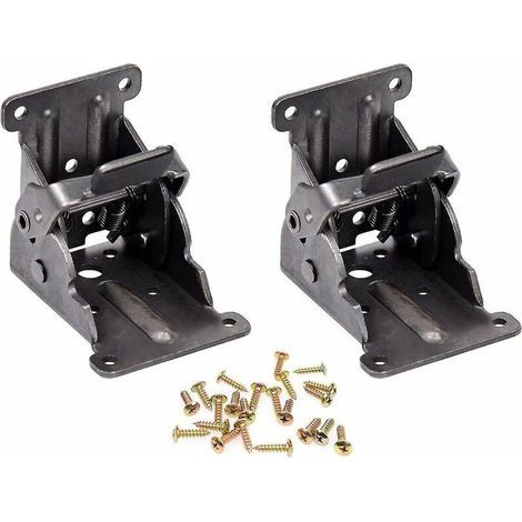 Lot de 2 Charnières Autobloquantes pour Pied Support Rabattable, Convient pour les Ferrures de Pieds et Goussets de Table Pliante. (1/3)