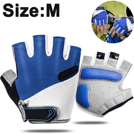 Gants de sport antidérapants demi-doigts - 0101 bleu M (1/5)