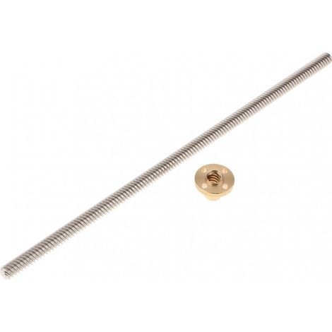T8 Edelstahl-Gewindespindel mit Messingmutter für 300-mm-3D-Drucker (1/5)
