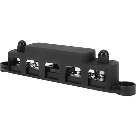 Bloc de distribution d'alimentation DC12V-48V 300A, barre omnibus M8 à 4 goujons pour voitures, camping-cars, navires et applications marines, noir (1/5)