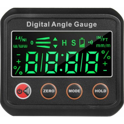 LED Digital Level Goniometer Winkelsucher Neigungsmesser 2,7 Zoll Mini Level V-Groove Box Magnetfuß mit akustischem Summer