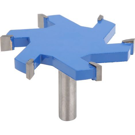 Fraise à Bois, Mèche de Toupie en Forme de T à 6 Dents, Tige de 12mm Fraise à Bois, Fraises à Défoncer CNC Outil de Coupe de Bois (1/5)