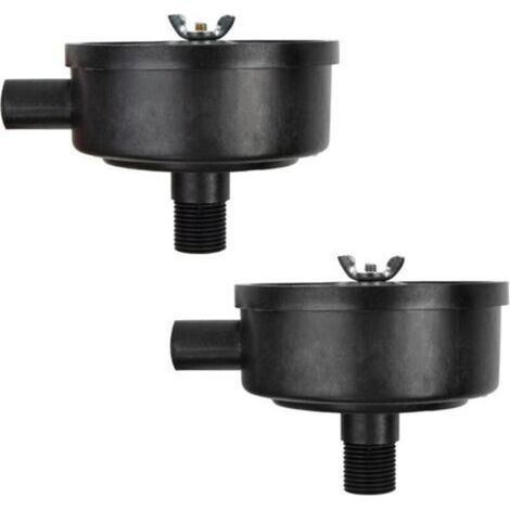 Geräuschloses Filterzubehör für Luftkompressoren, mit 1/2 Zoll (20 mm) Außengewinde und Kunststoffgehäuse, für Luftkompressortanks, Set mit 2 Stück.