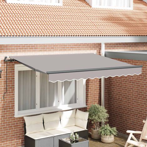 Toldo Retráctil Gris Claro 250 x 200 cm tela (1/4)