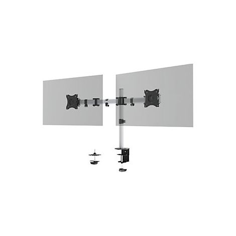 Soporte para monitor SELECT  para 2 monitores  plateado (1/5)