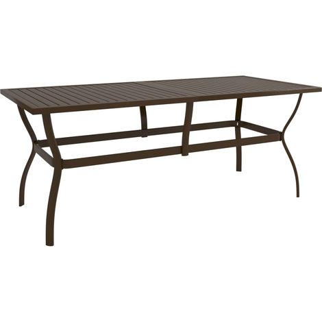 Table de jardin Marron 190x80x72 Acier (1/5)