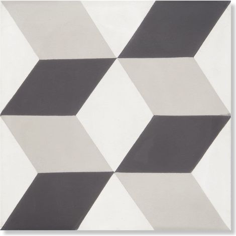 Carreau de ciment véritable Cruas 20x20x1,6 cm (à l'unité) - RO'MA NATURE