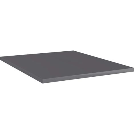Panneaux bibliothèque 8 pcs,Étagères murales Gris brillant 40x50x1,5cm Aggloméré842658 (1/5)