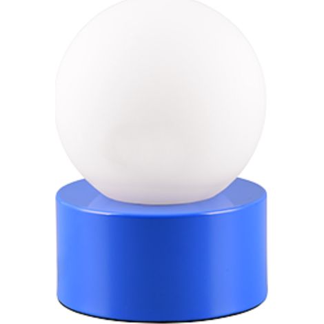 Lampe à poser Countess RL verre bleu globe blanc E14 (1/3)