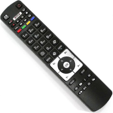 Nouvelle télécommande de remplacement pour téléviseur Hitachi RC5118 avec Netflix et YouTube - Compatible avec tous les téléviseurs Hitachi Telefunken - Aucune configuration requise (1/5)