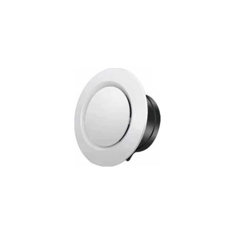 Rejilla de ventilación curva, apta para ventilar salones, áticos, baños, etc., color blanco - diámetro de apertura de 70 mm. - Crezuo