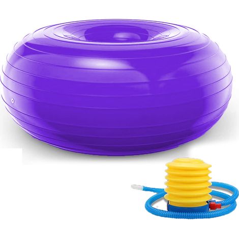 1 Ballon de stabilité en forme de donut, PVC anti-éclatement, antidérapant, pour yoga, pilates, bureau, salle de sport (1/5)
