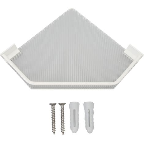 Étagère triangulaire flottante en aluminium pour salle de bain, sans perçage, rangement mural acrylique, organiseur de douche (1/5)