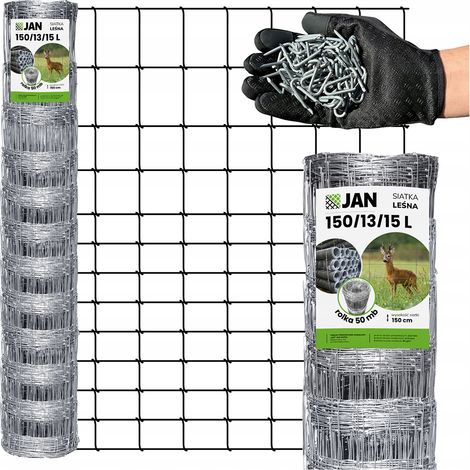 Grillage forestier 150/13/15 L 50m Construction gratuit pour les poules chevreuil