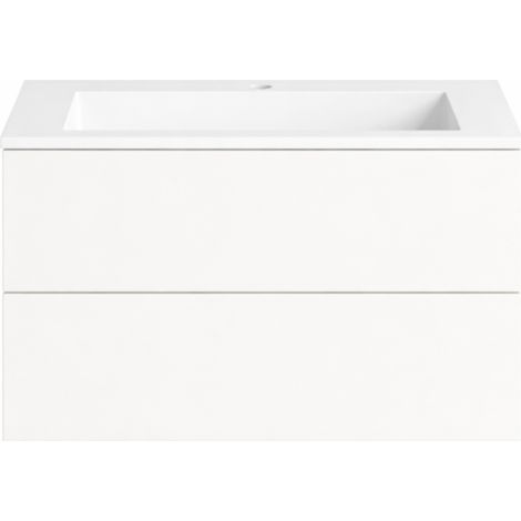 Meuble simple vasque BURGBAD Cosmo 80 cm blanc mat