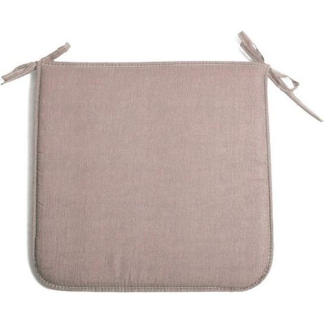 Coussins de chaise Panarea 60% polyester 40% coton 4 pie'ces rembourrage en mousse polyure'thane 39x39x2 cm tourterelle pour jardin exte'rieur