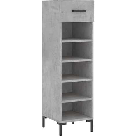 Maison Exclusive - Scarpiera Grigio Cemento 30x35x105 cm in Legno Multistrato
