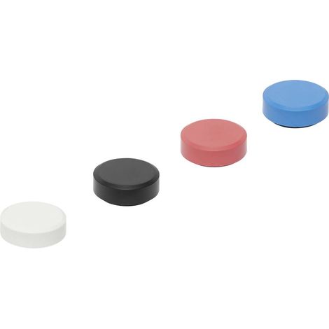 Maul Magnete MAULpro Recycling (Ø x A) 29 mm x 11 mm tondo colori assortiti, Bianco, Rosso, Blu, Nero 20 pz. 6177399