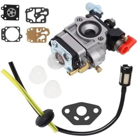 Carburateur Compatible avec Walbro Type WYJ 26cc-33cc Débroussailleuses et Tondeuses à Gazon Entretoise de Pompe Primaire Ensemble Tuyaux Carburant Déplacement par - (1/5)