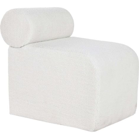 Fauteuil blanc confort pour retirer ses chaussures - Blanc éclatant et pur (1/5)
