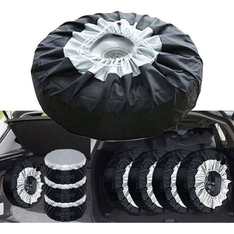 Housse de Rechange pour Roue de Secours, Housses de Rangement Anti-poussière pour Pneus de 13 à 19″, 4pcs