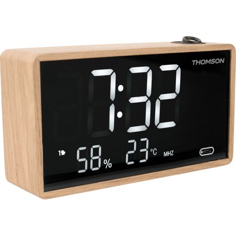 Radiowecker mit Projektion - THOMSON - Holz (1/3)