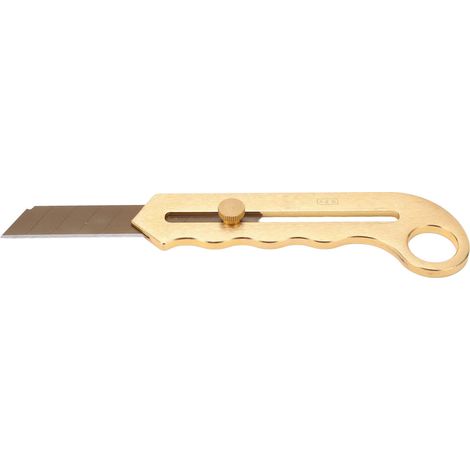 Vergoldetes Universalmesser aus reinem Kupfer, robuste, einziehbare Klinge zum Tapetenschneiden, strapazierfähiges Heimwerkerwerkzeug (1/5)